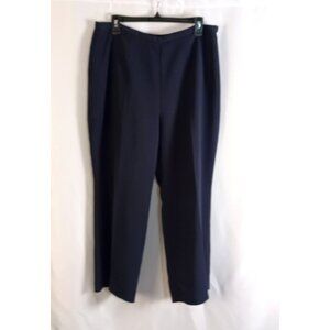 Collections Le Suit Navy Blue Dress Pants Petite 16P Side Zip Lined Women